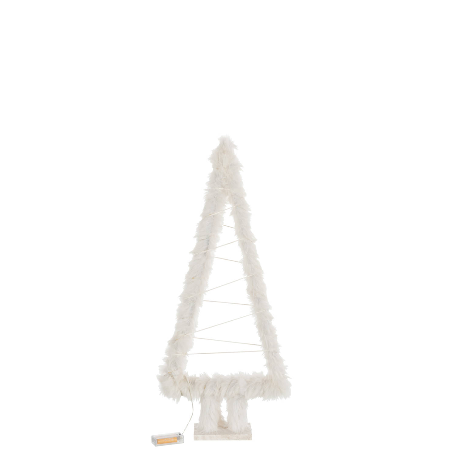 J-line - Kerstboom Touw Imitatiebont Wit Small - 30x10x71.5cm