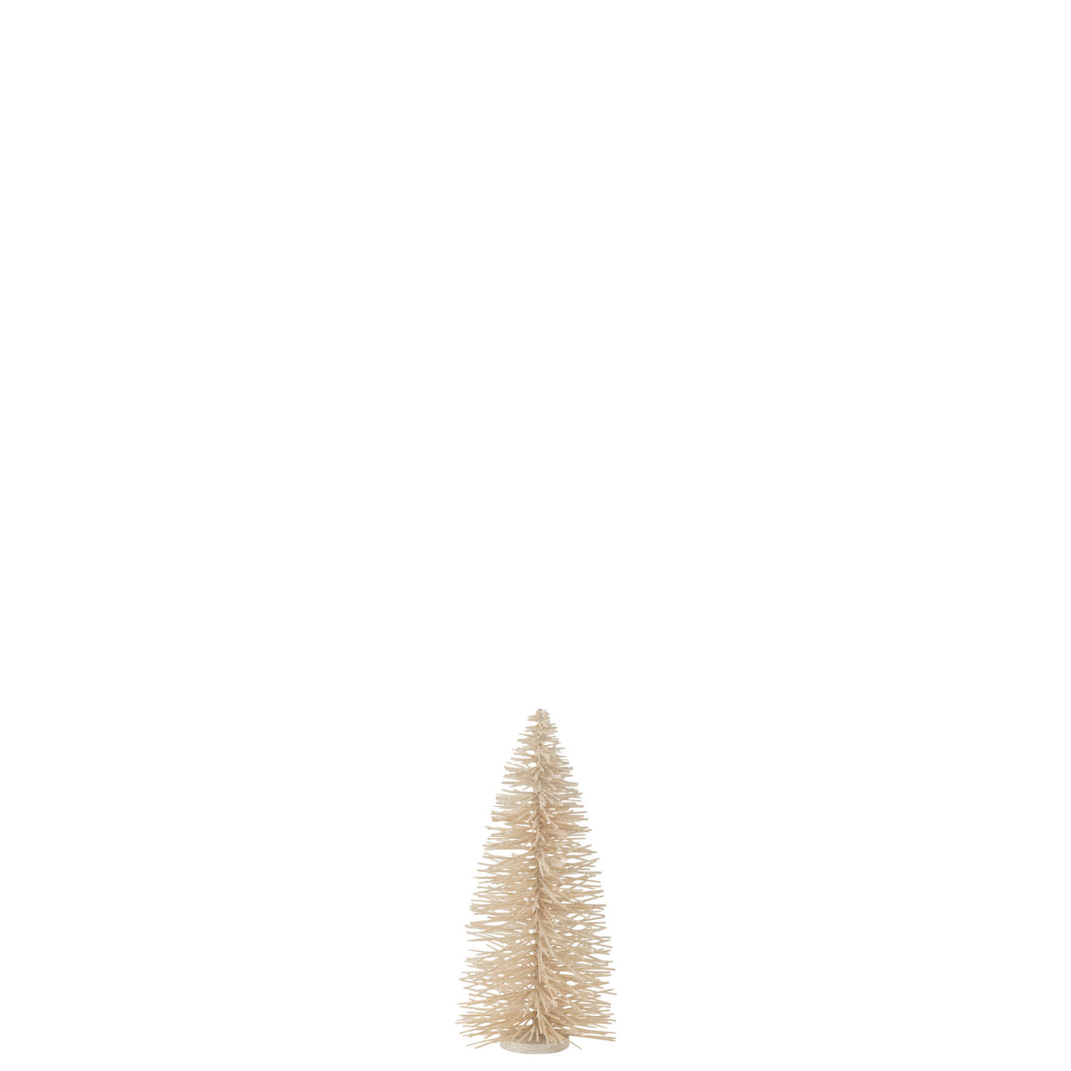 J-line - Kerstboom Decoratief Glitter Hout Wit Medium - 20x20x48cm