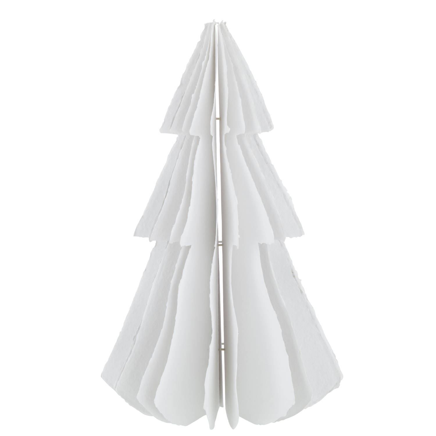 J-line - Kerstboom Katoen Mache Wit Large - 40x40x69cm