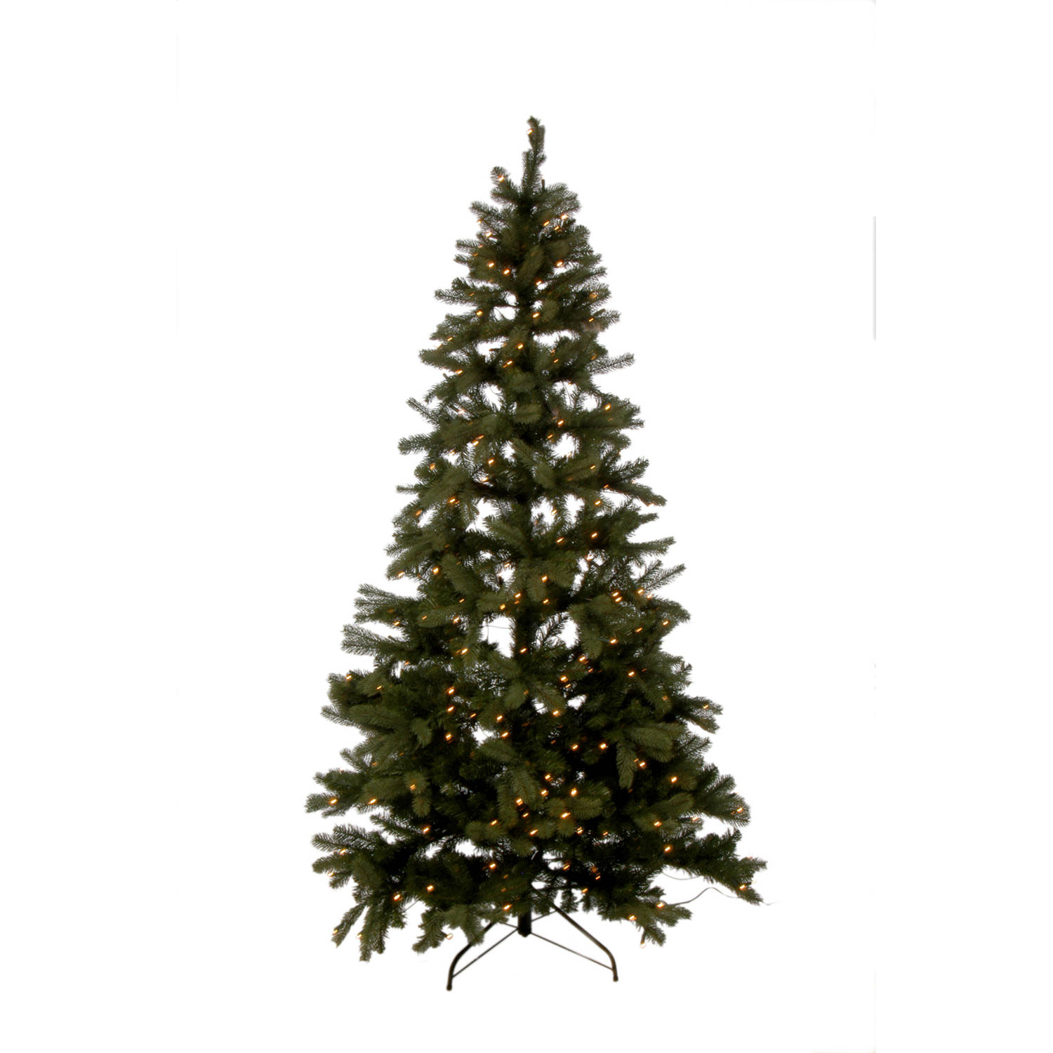 J-line - Kerstboom+led Lichtjes Plastiek Groen - 150x150x225cm