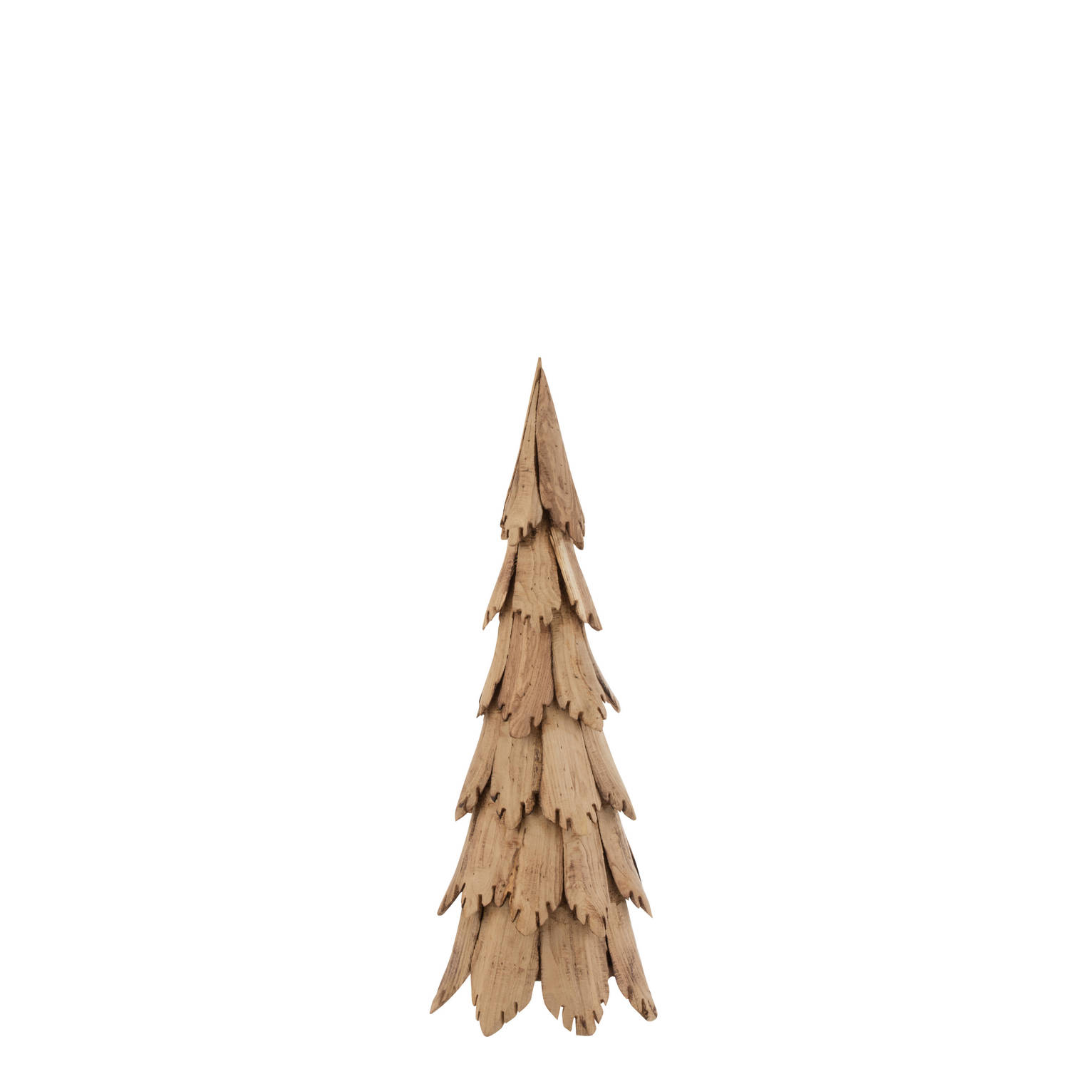 J-line - Kerstboom Stukken Hout Naturel Medium - 29x29x80cm