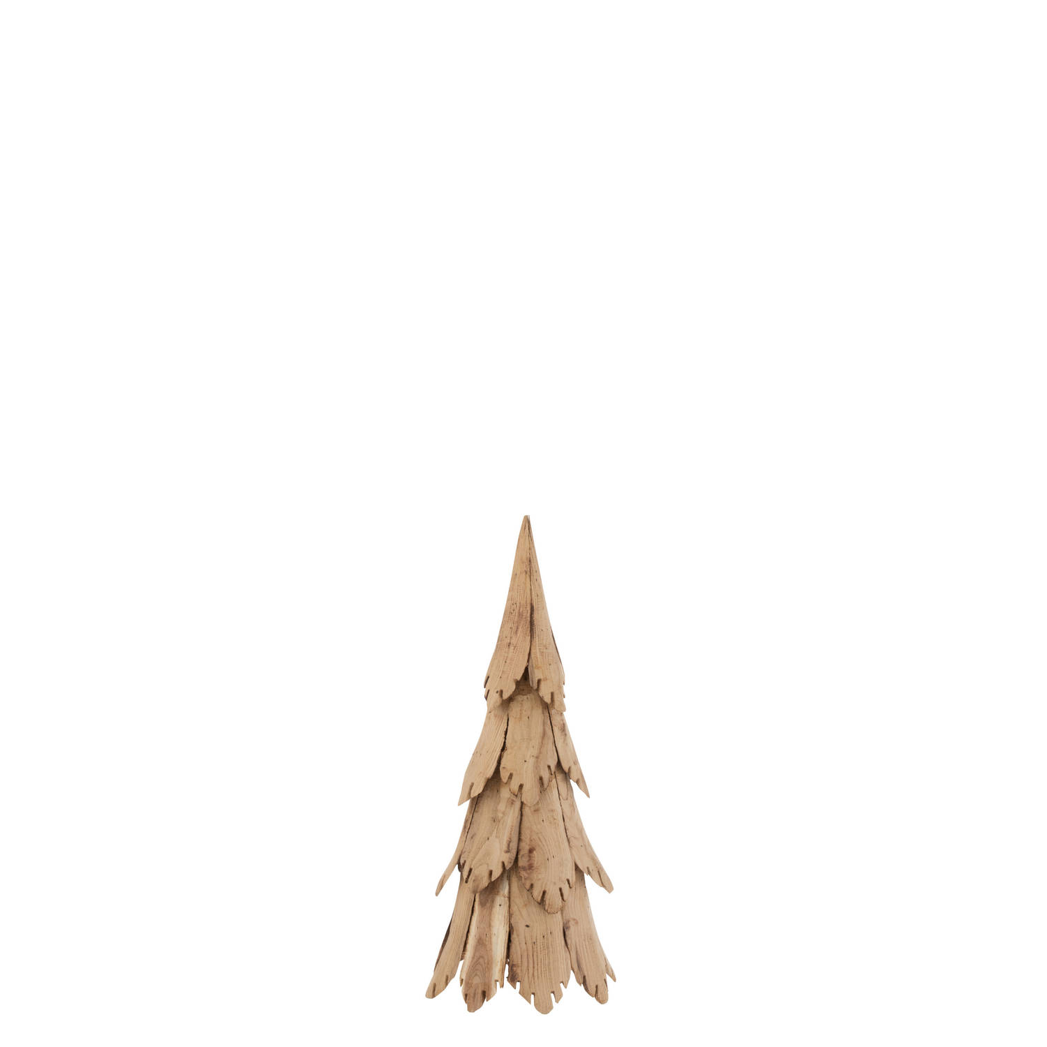 J-line - Kerstboom Stukken Hout Naturel Small - 23x23x58cm