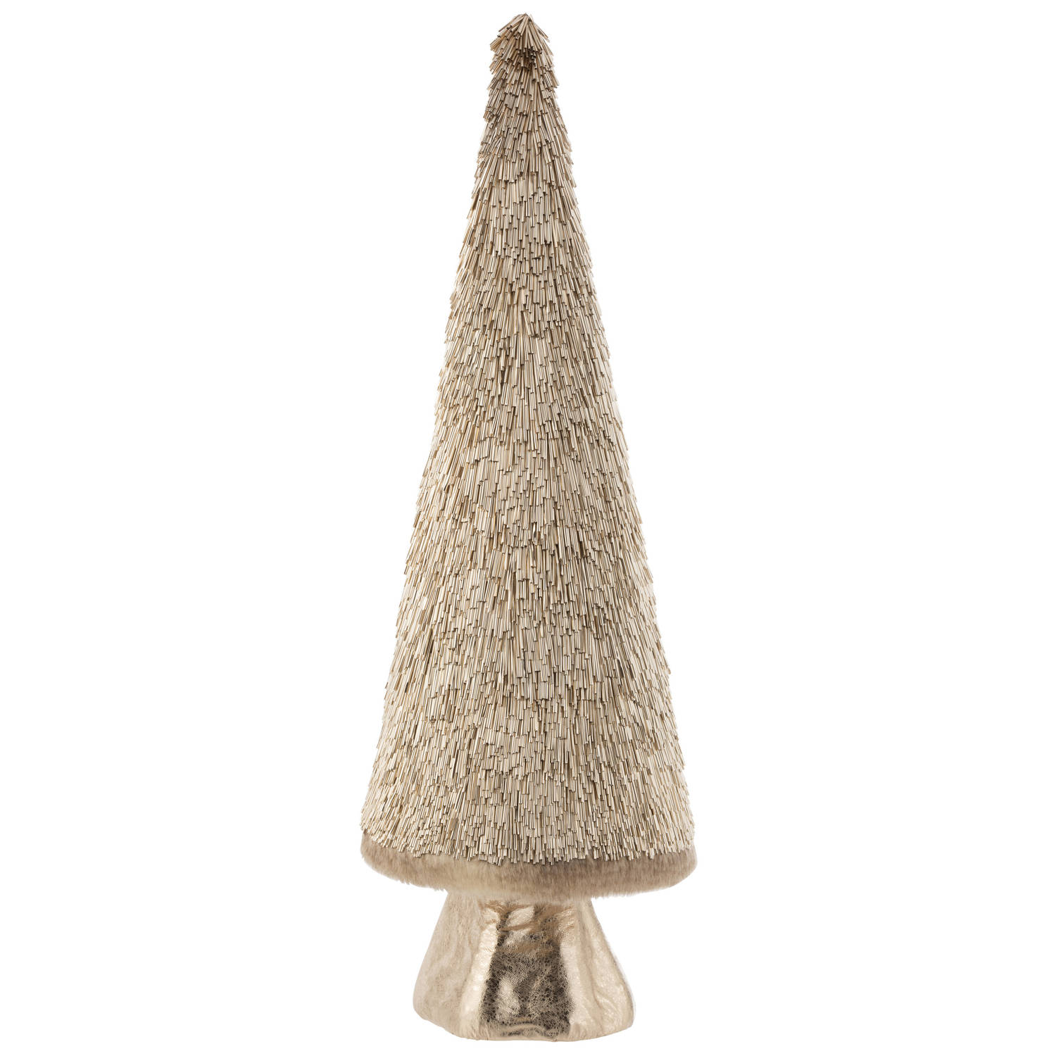 J-line - Kerstboom Deco Plastiek Goud Large - 24.5x24.5x80cm