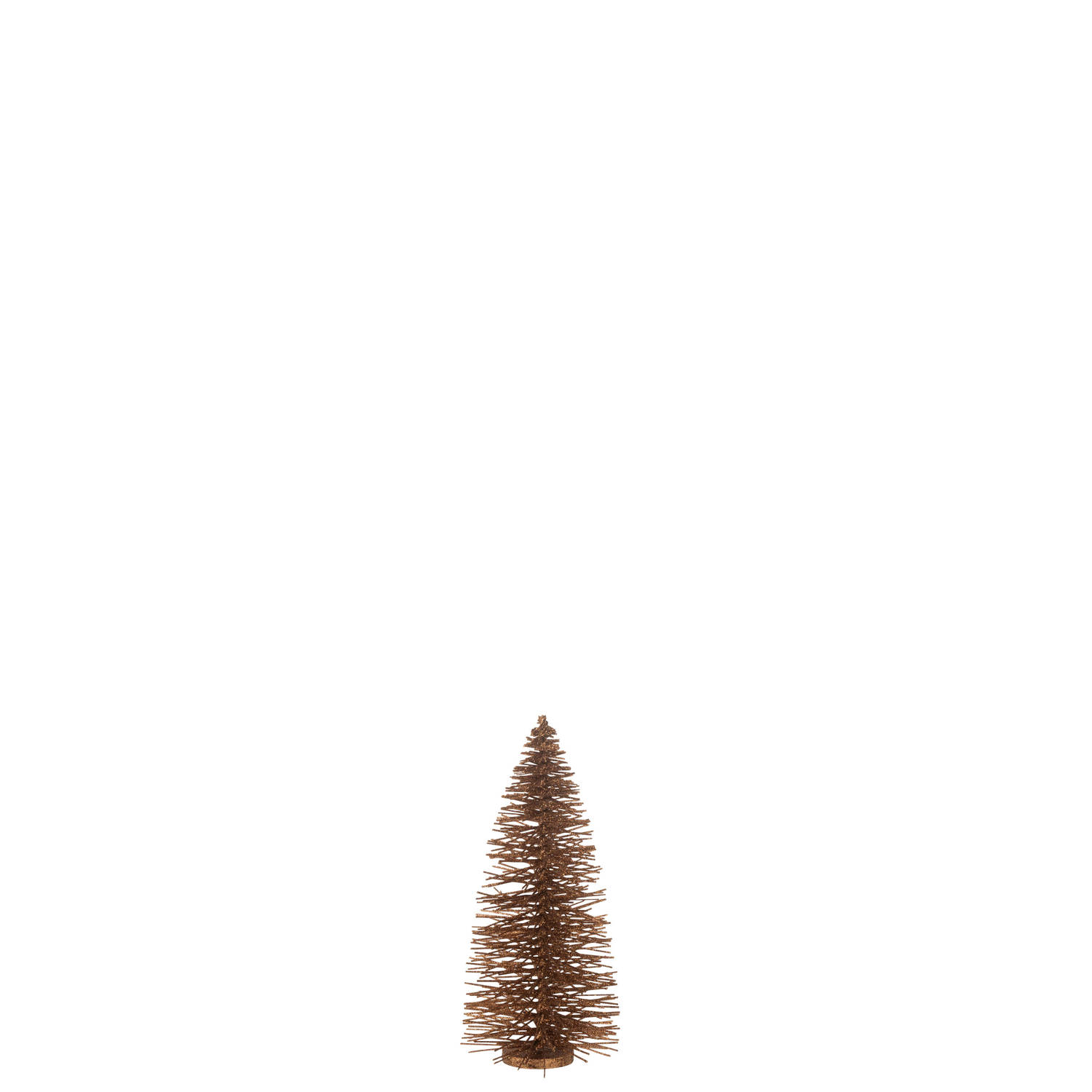 J-line - Kerstboom Decoratief Glitter Hout Bruin Medium - 20x20x48cm