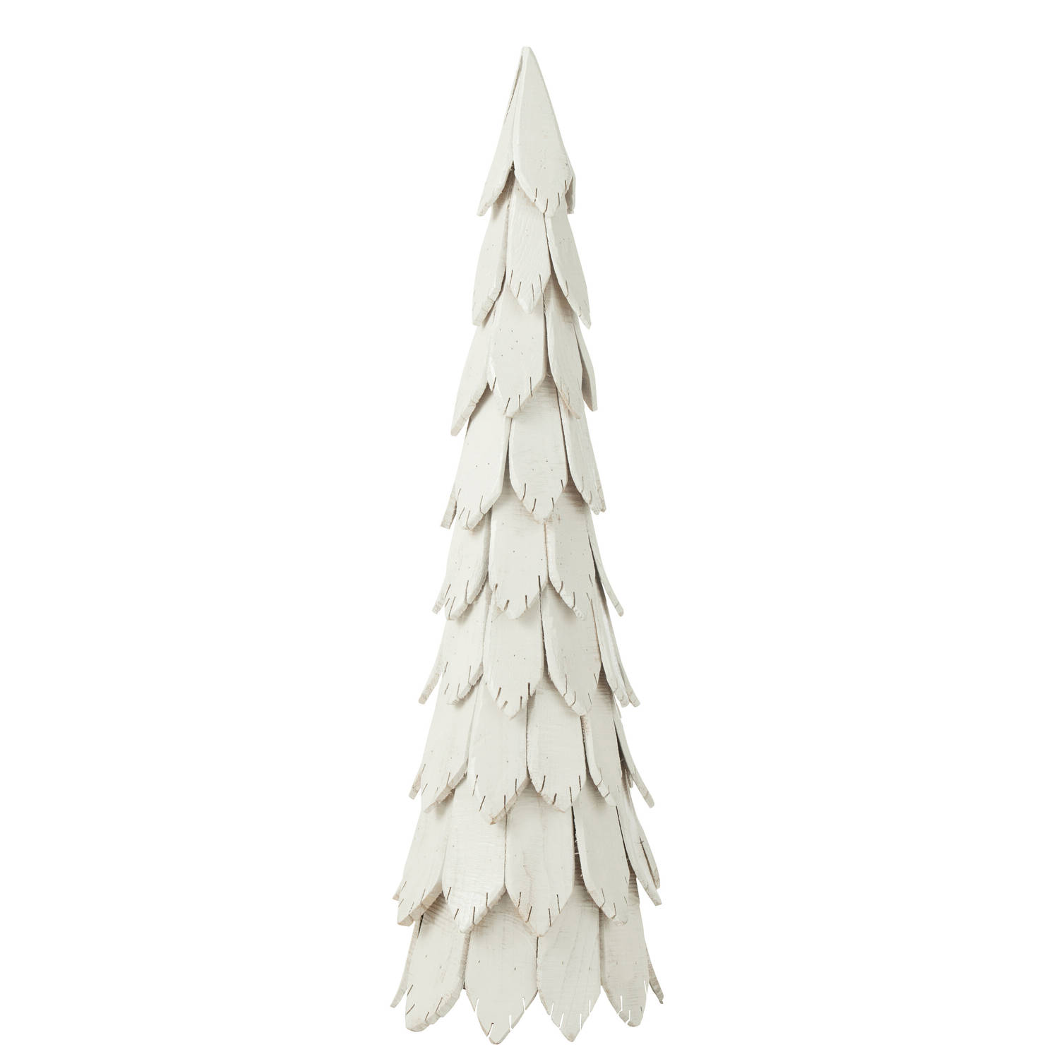 J-line - Kerstboom Stukken Hout Wit Large - 37x37x120cm