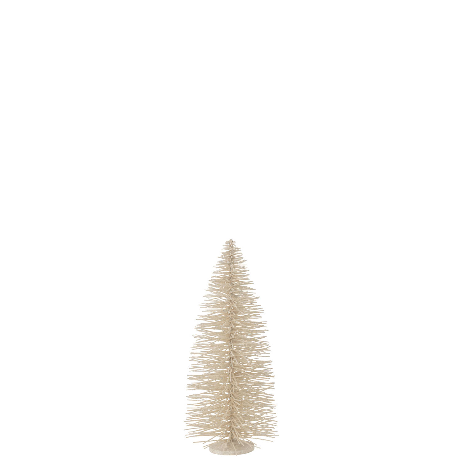 J-line - Kerstboom Decoratief Glitter Hout Wit Large - 27x27x70cm