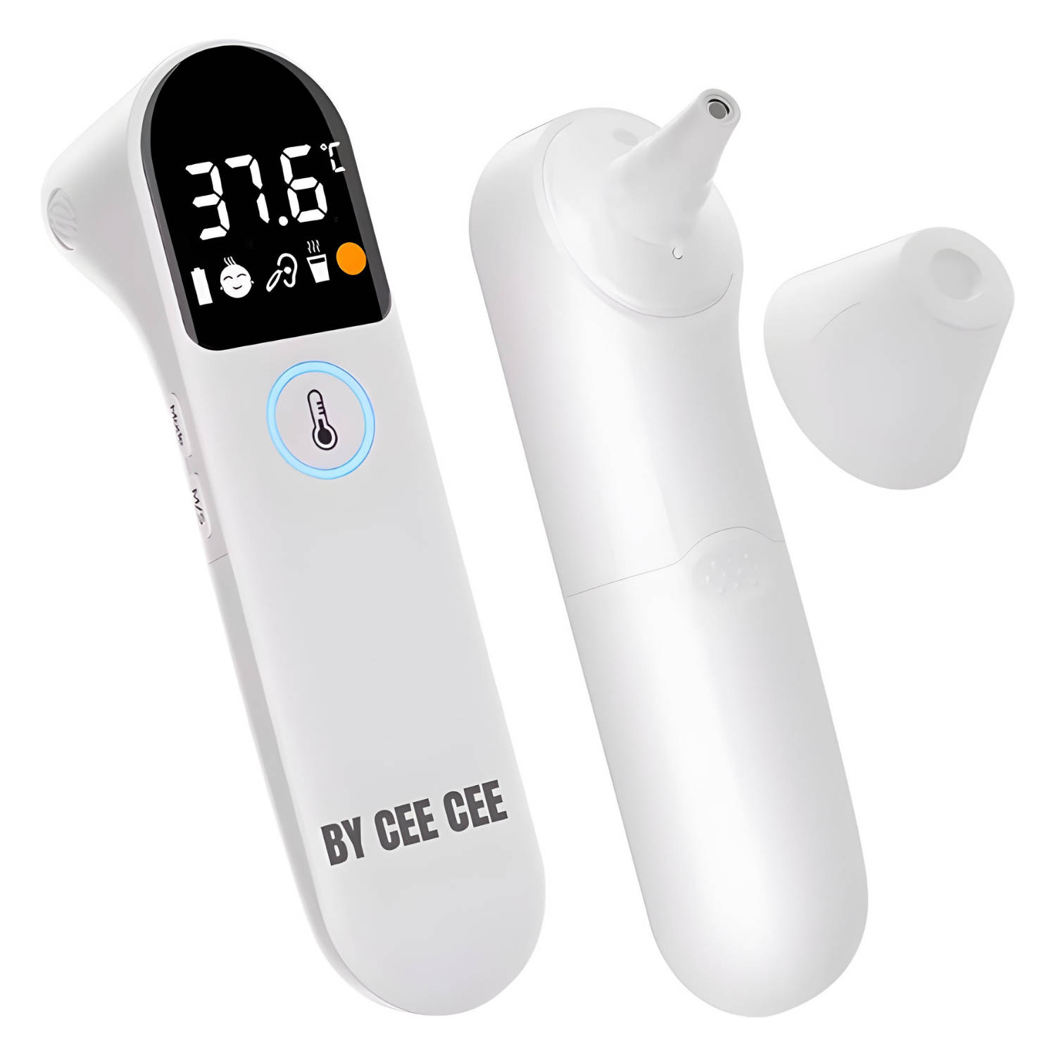 By Cee Cee - Oorthermometer - Koortsthermometer - Thermometer Baby - 2-in-1 Voorhoofdthermometer - Inclusief Opbergzakje