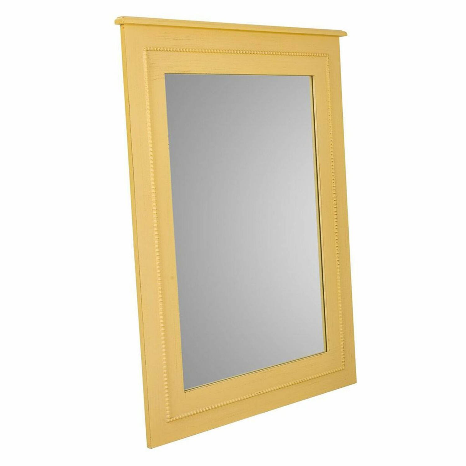 Wandspiegel Alexandra House Living Geel Glas Sparrenhout 3 x 90 x 70 cm