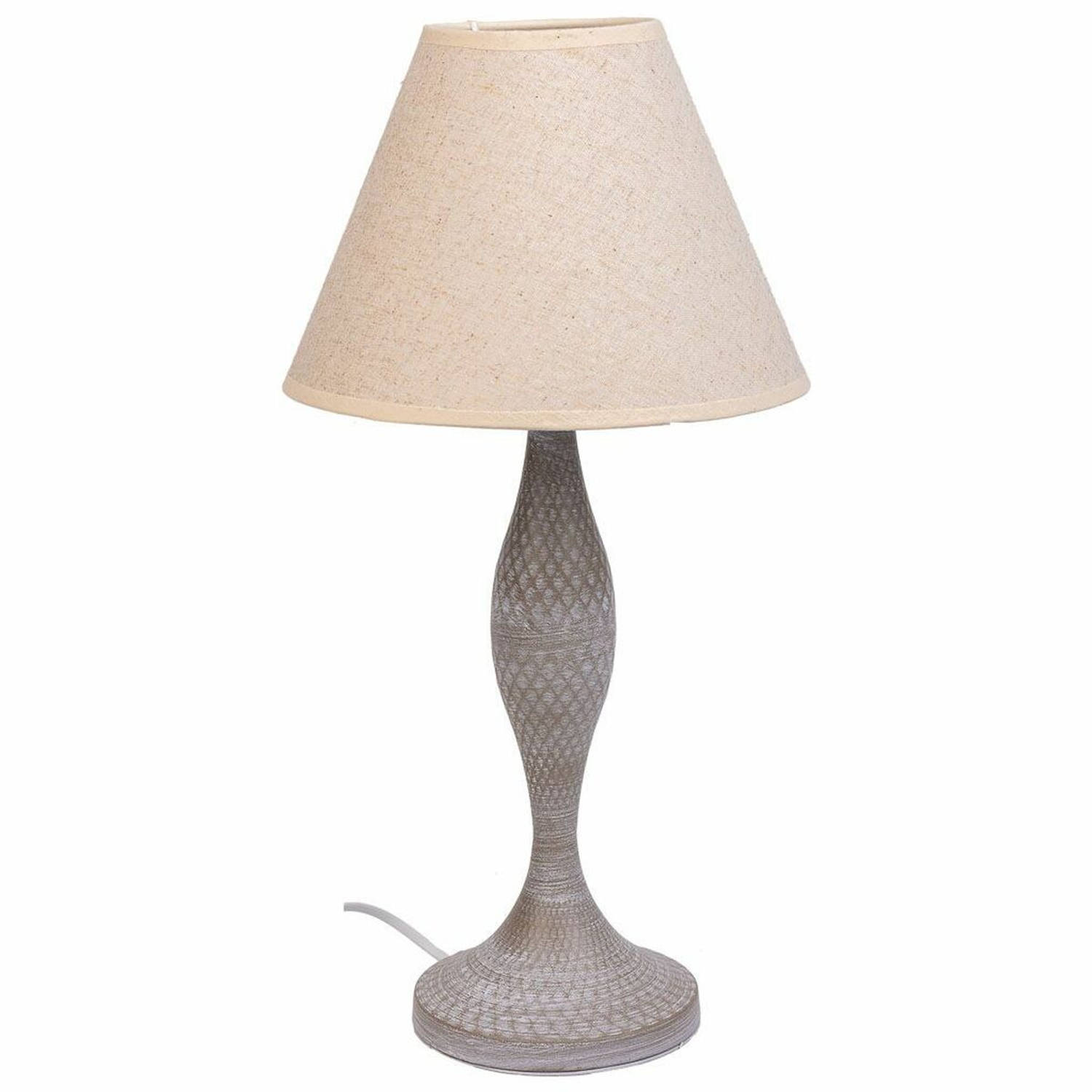 Bureaulamp Alexandra House Living Wit Grijs Metaal Stof 220-240 V 23 x 46 x 23 cm