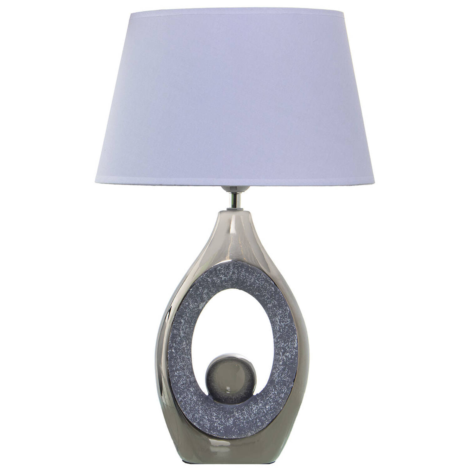 Bureaulamp Alexandra House Living Zwart Grijs Multicolour Zilverkleurig Keramisch 40 W 32 x 50 x 20 cm