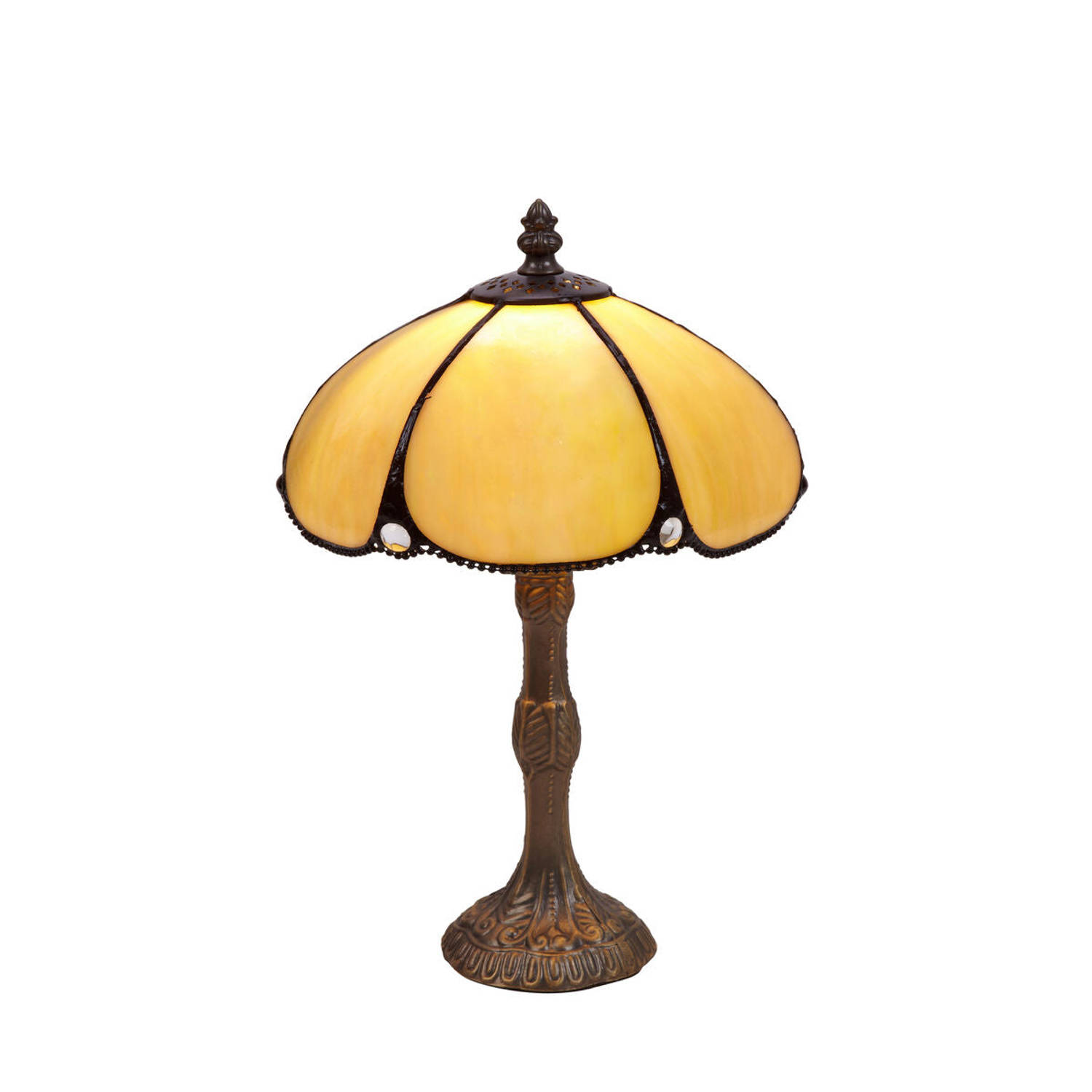 Bureaulamp Viro Virginia Beige Zink 60 W 30 x 50 x 30 cm