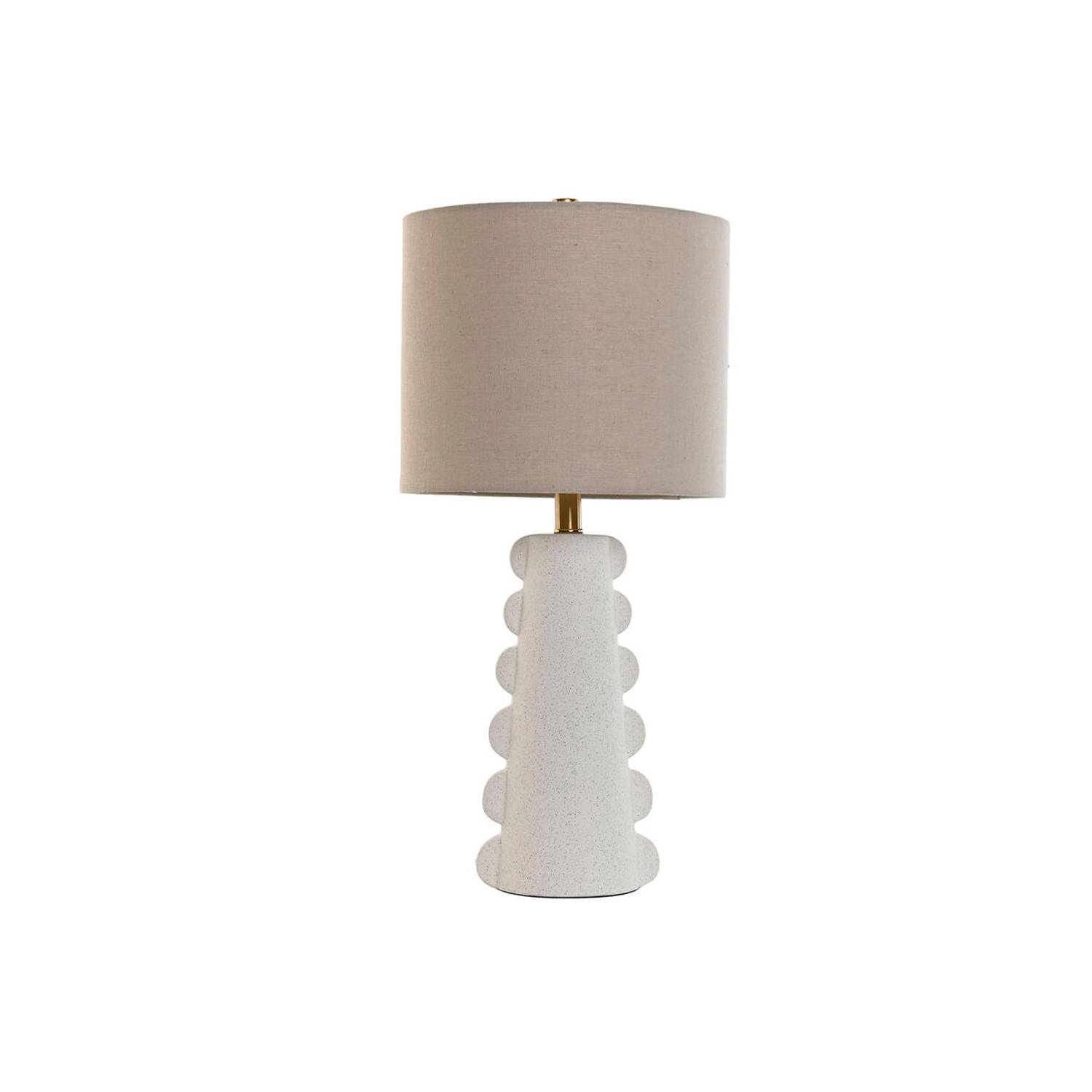 Bureaulamp Home ESPRIT Wit Linnen Keramiek 30 x 30 x 64 cm