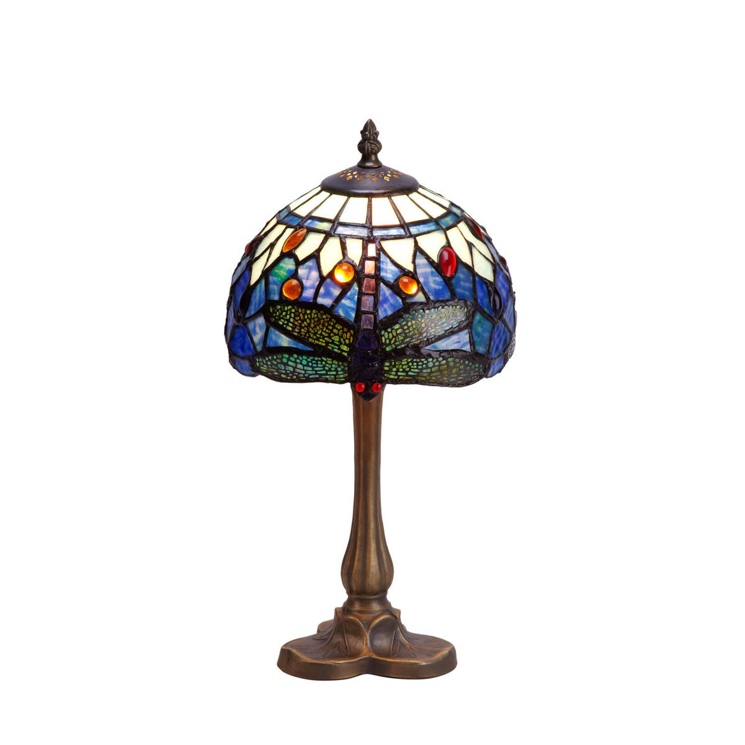 Bureaulamp Viro Belle Epoque Blauw Zink 60 W 20 x 37 x 20 cm