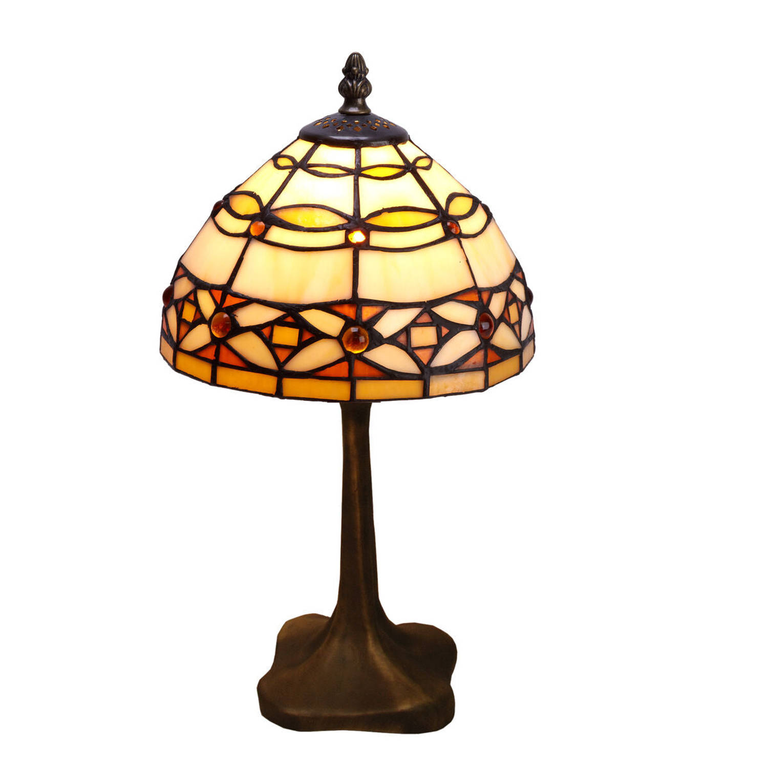 Bureaulamp Viro Marfíl Bruin Zink 60 W 20 x 37 x 20 cm