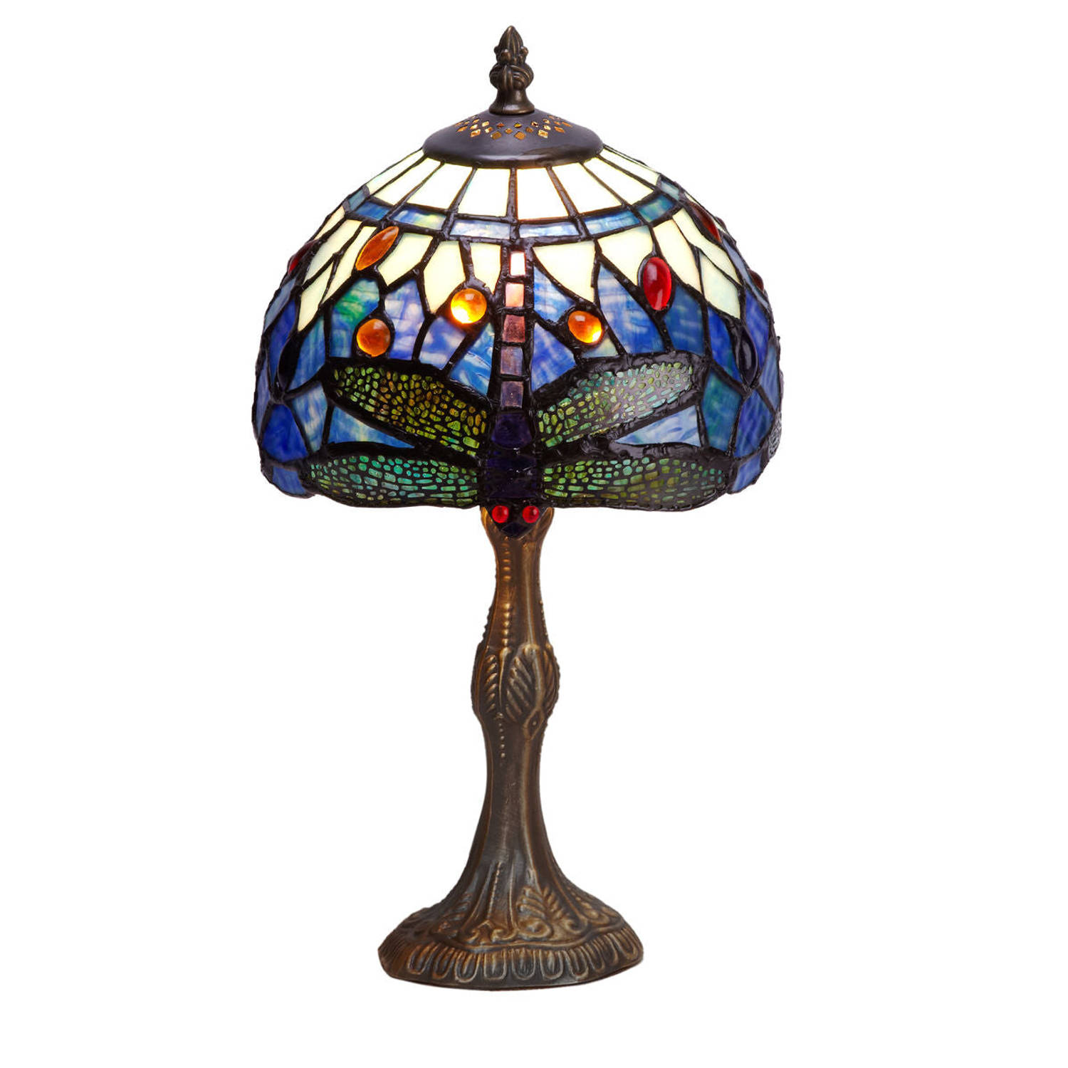 Bureaulamp Viro Belle Epoque Blauw Zink 60 W 20 x 37 x 20 cm