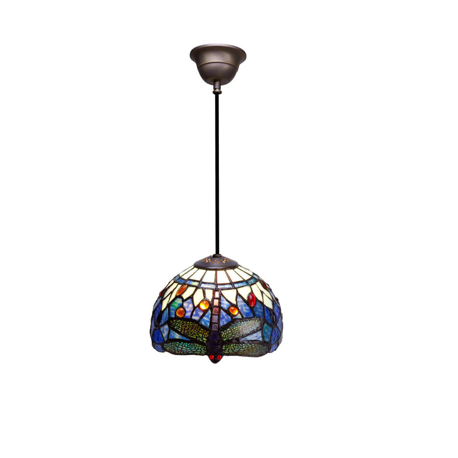 Plafondlamp Viro Belle Epoque Blauw Ijzer 60 W 20 x 125 x 20 cm