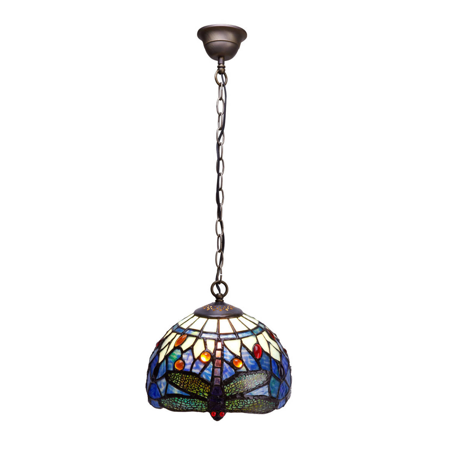 Plafondlamp Viro Belle Epoque Blauw Ijzer 60 W 20 x 125 x 20 cm