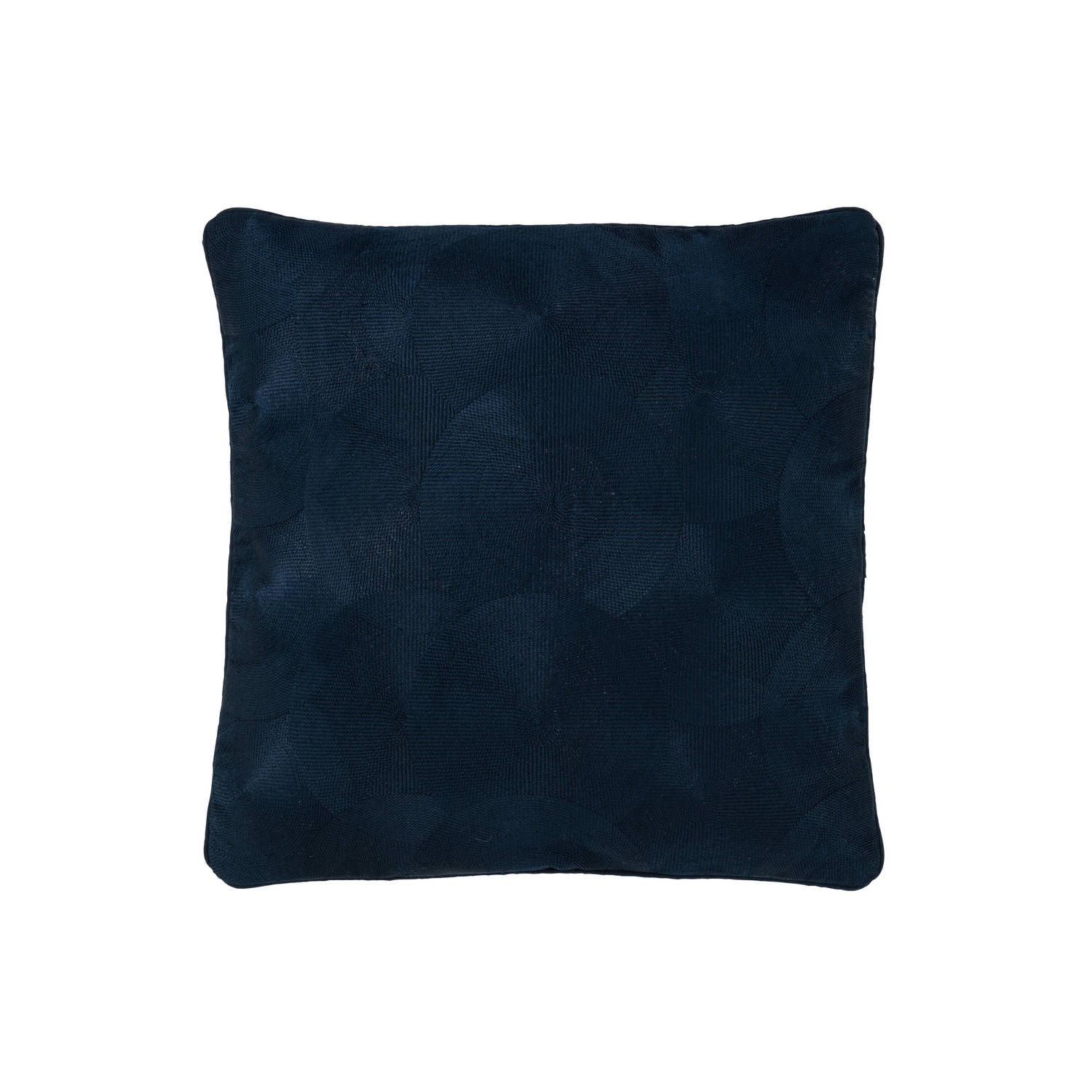 J-line - Kussen Napoli Textiel Blauw - 45x45x10cm