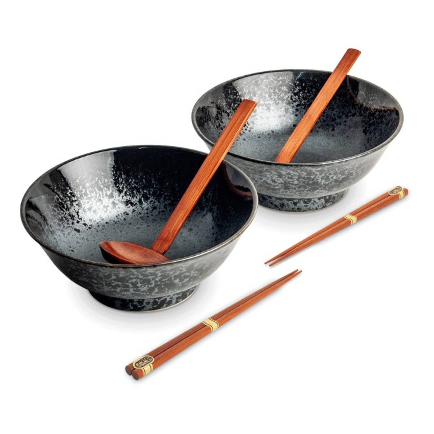 EDO JAPAN - KOGE RAMEN BOWL SET/6 2PERS O/22CM|H9CM