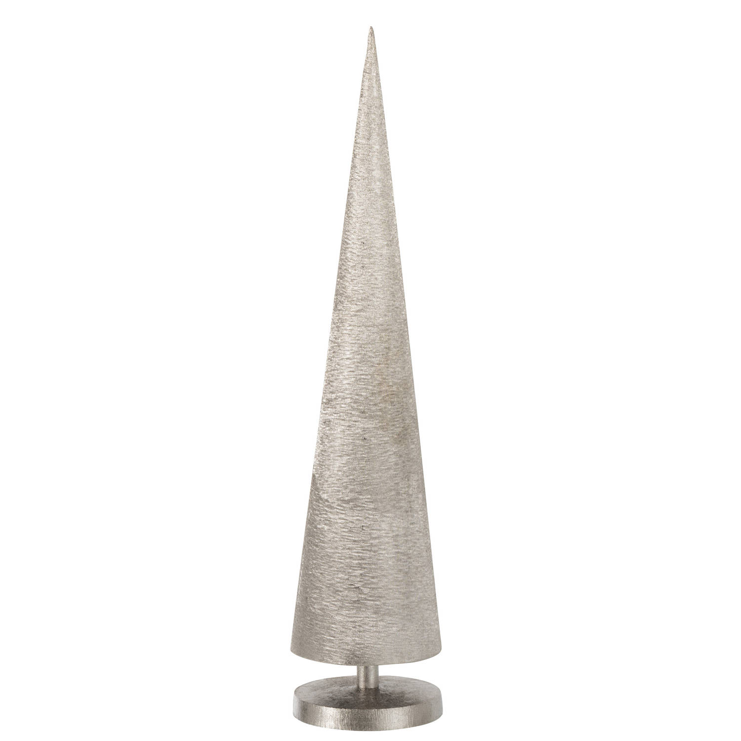 J-line - Boom Den Op Voet Aluminium Zilver Large - 16x16x57cm