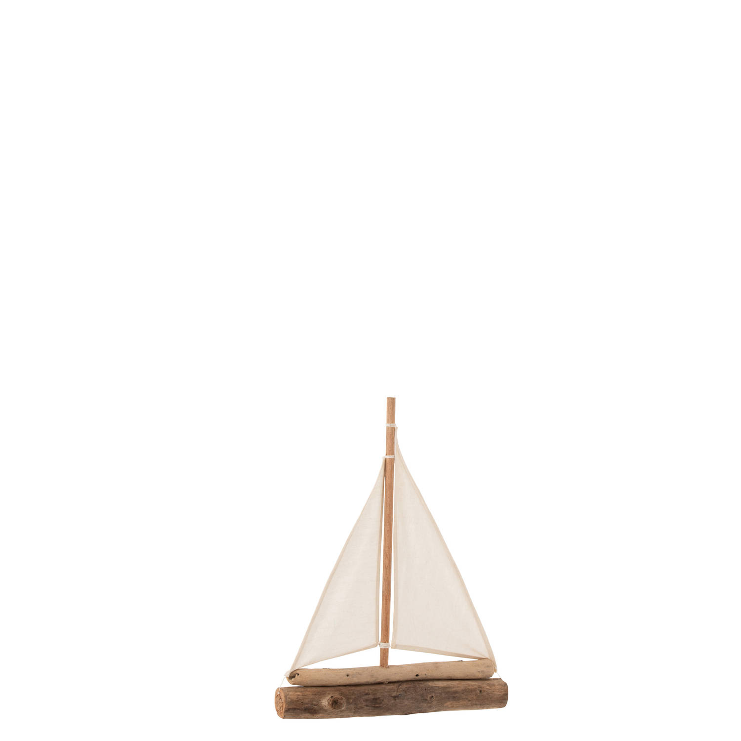 J-line - Zeilboot Drijfhout Naturel Small - 35x7.5x42cm