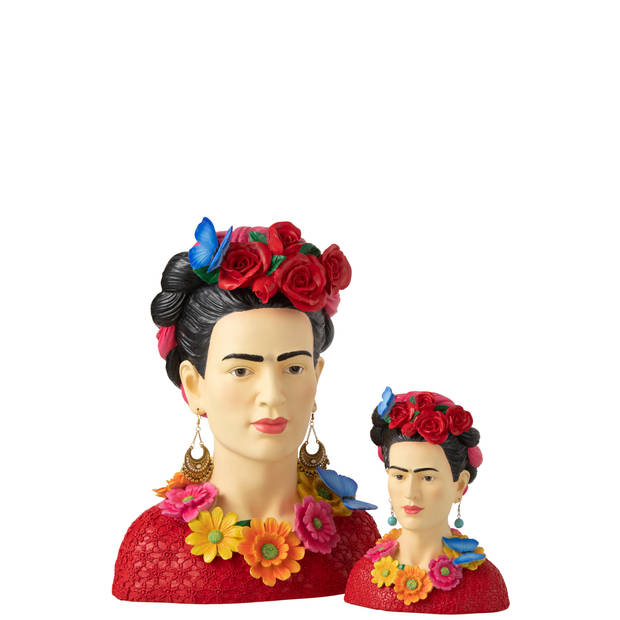 J-line - Buste Frida Kahlo Polyresine Large - 31x20.5x40cm