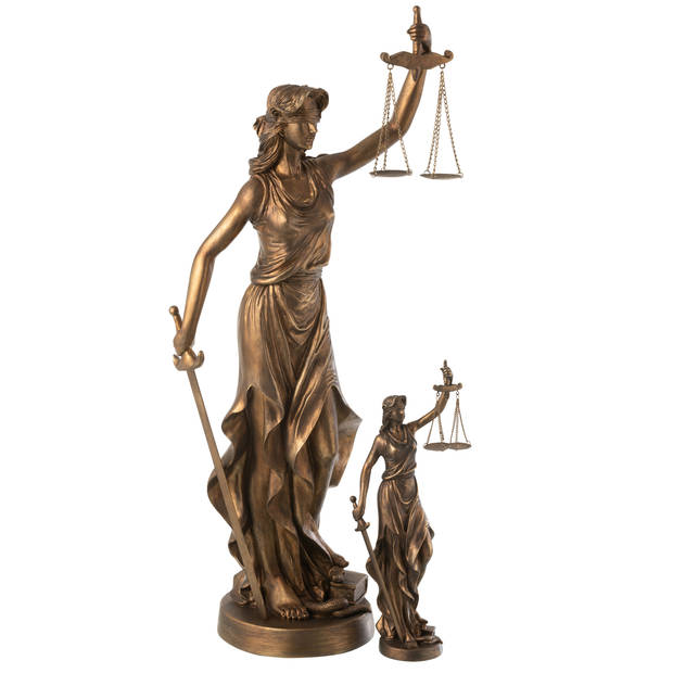 J-line - Vrouw Justitia Resin Koper Large - 35x22x84cm