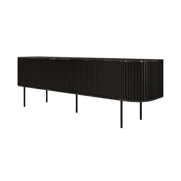 Meubella TV-Meubel Reborn - Zwart - 180 cm