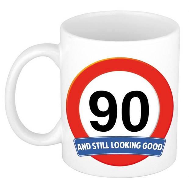 Verjaardag 90 jaar mok / beker Stil looking good - feest mokken