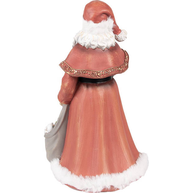 HAES DECO - Beeld Kerstman 31 cm Rood Polyresin Kerstfiguren