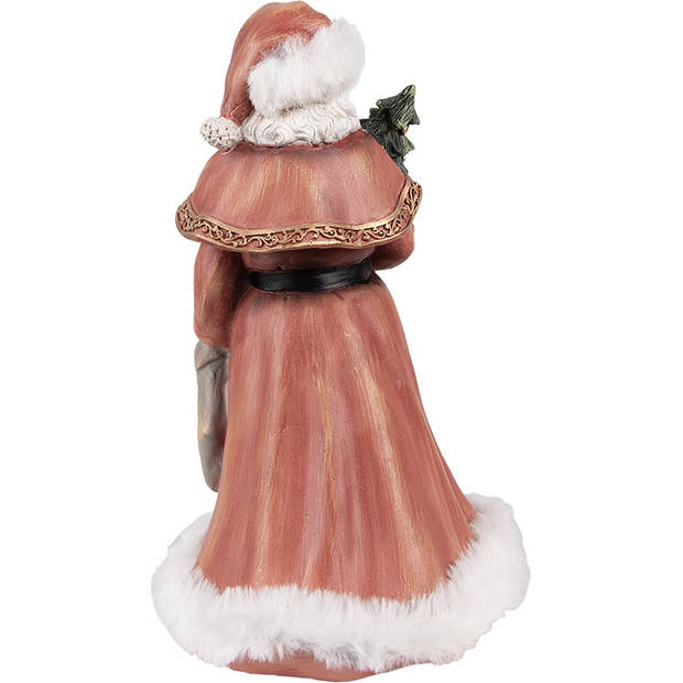 HAES DECO - Beeld Kerstman 23 cm Rood Polyresin Kerstfiguren