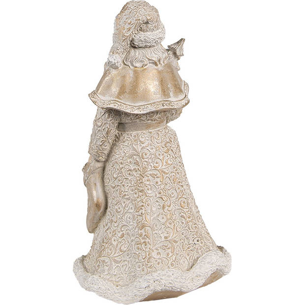 HAES DECO - Beeld Kerstman 15 cm Goudkleurig Polyresin Kerstfiguren