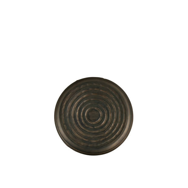 J-line - Plateau Rond Klassiek Ijzer Brons Small - 40.5x40.5x5cm