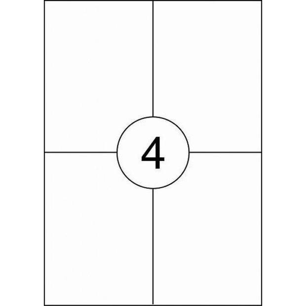 Benza Zelfklevende verzendetiketten op A4 Vel voor DHL PostNL DPD GLS - 105 x 148 mm - 4 stickers per vel - 1000 vel