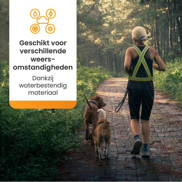 R2B Reflecterend Veiligheidsvest – Hardloopvest – Running Vest - Verstelbaar – Elastisch – Geel