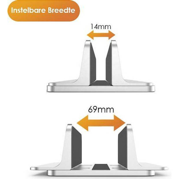 R2B Laptophouder geschikt voor laptops en tablets - Zilver - Laptop standaard - Houder - Verhoger - tablet standaard