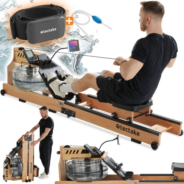 tectake® - Roeimachine - Houten roeimachine - Opvouwbare roeimachine - tot 150 kg