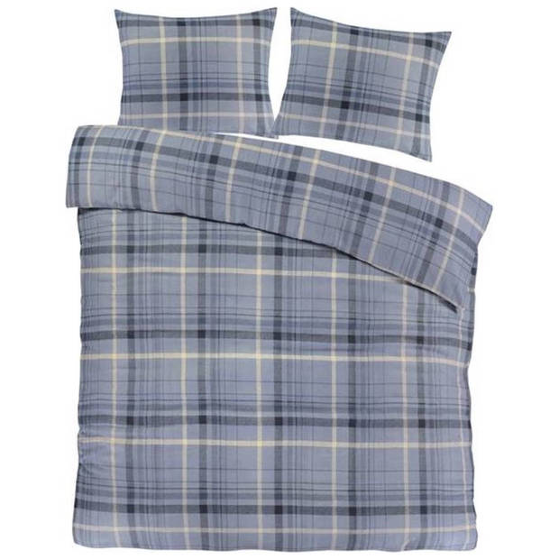 Day Dream Flanel Dekbedovertrek Solden - Tweepersoons - 200x200/220 cm - Blauw