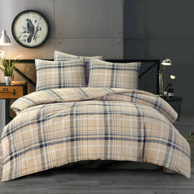 Day Dream Flanel Dekbedovertrek Solden - Eenpersoons - 140x200/220 cm - Beige