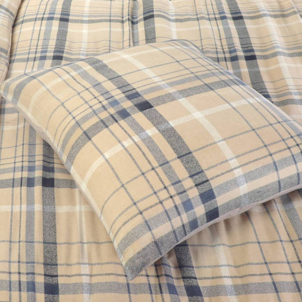 Day Dream Flanel Dekbedovertrek Solden - Eenpersoons - 140x200/220 cm - Beige