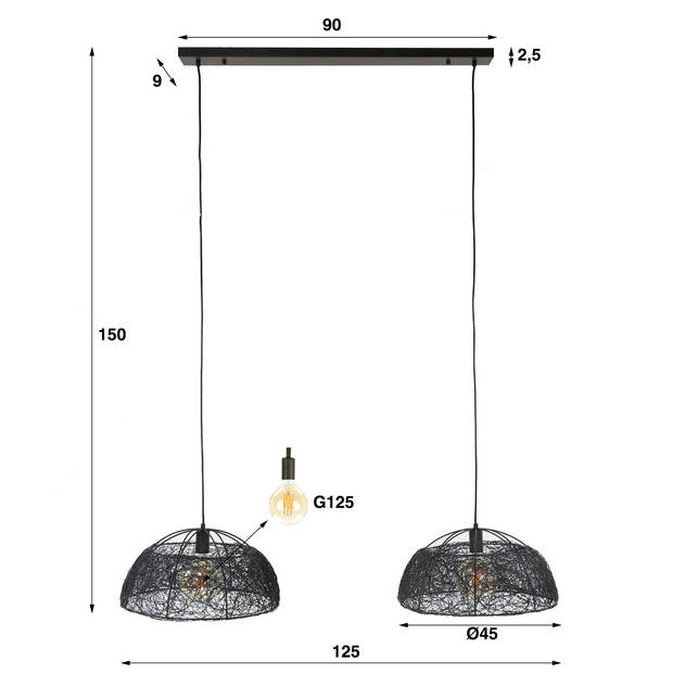 Kimo hanglamp - 2L