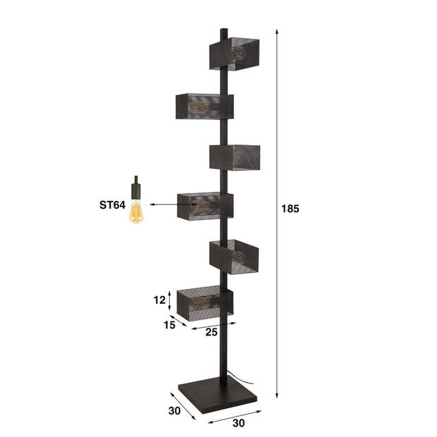 Nelo vloerlamp - 6L