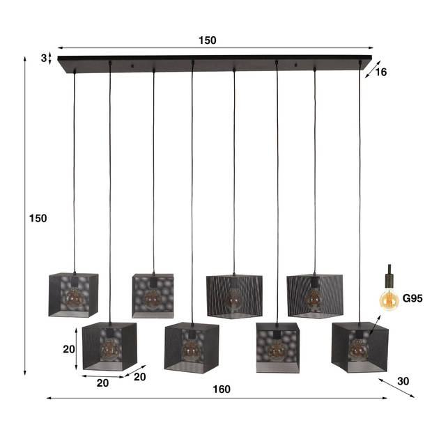 Nelo hanglamp - 8L