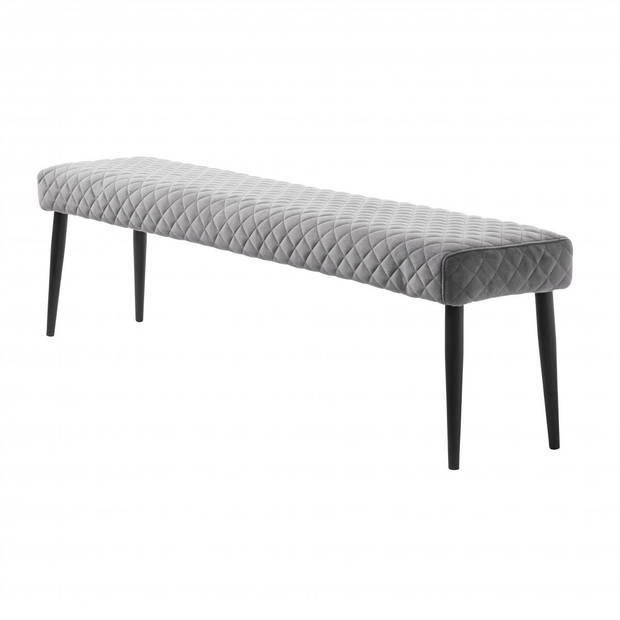 Milly bench velvet - grijs