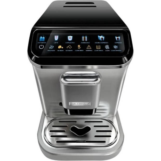 MPM Koffiezetapparaat met Melkopschuimer - Koffiemachine / Espressomachine - 5 Soorten Koffie + Heet Water - 1350W