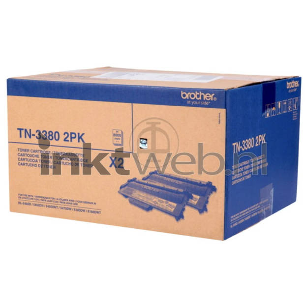 Brother TN-3380BK TWIN zwart toner