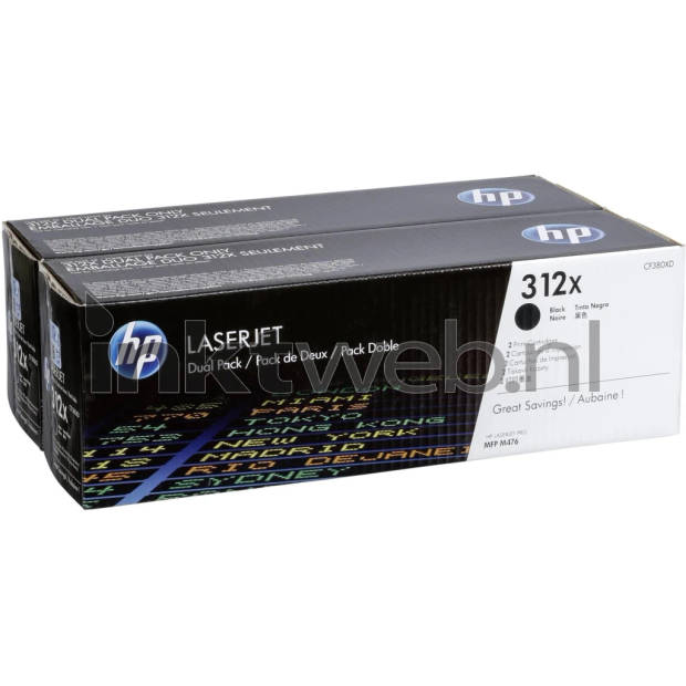 HP 312XD 2-pack zwart toner