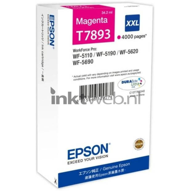 Epson T7893 magenta cartridge