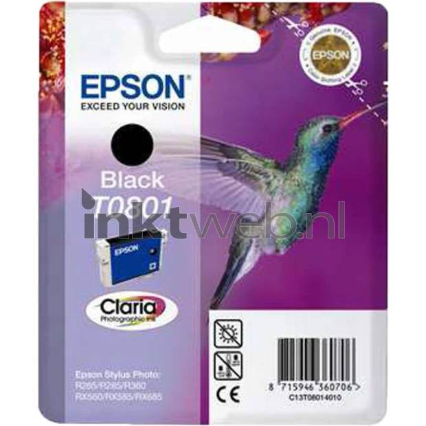 Epson T0801 zwart cartridge