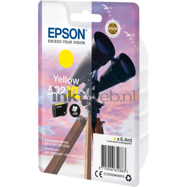 Epson 502XL geel cartridge